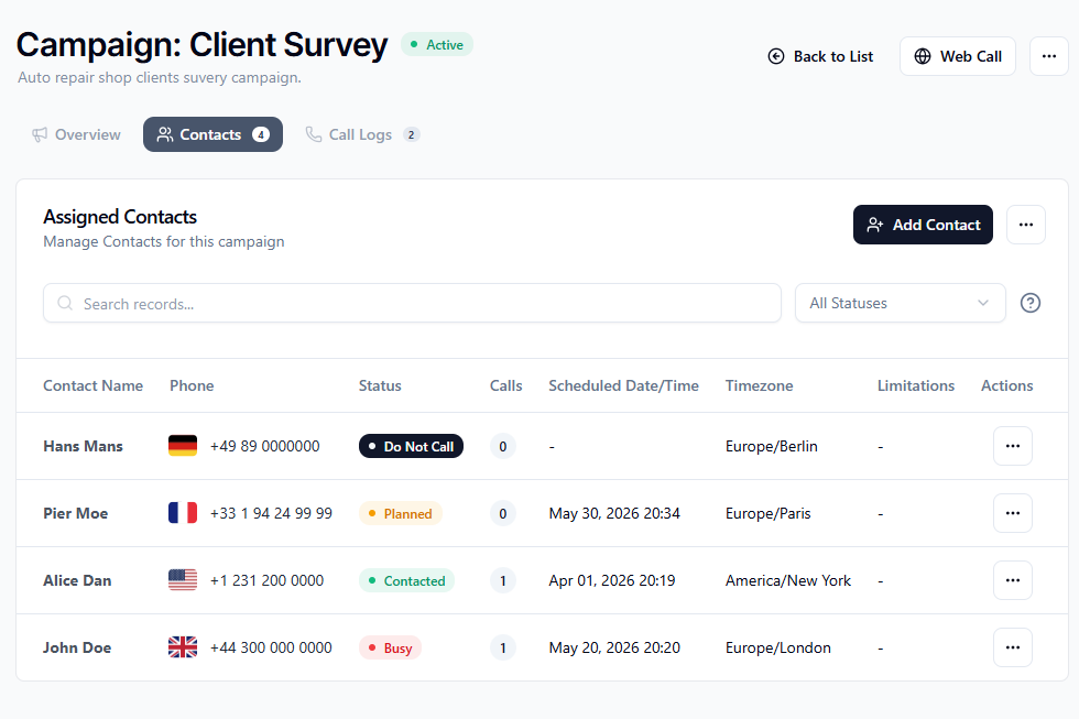 Create voice call <span class="feature-highlight">campaigns</span>